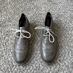 BCole Haan Oswego 2 Eye II Leather Plain Toe Oxfords Shoe 11 M Gray